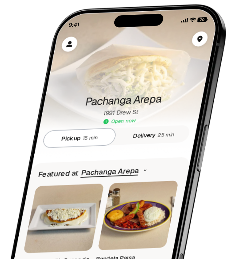 Pachanga Arepa app preview